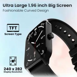 EVM EnWrist Bluetooth Calling Smartwatch with 1.96 inch BIG Screen & IP67 Rating (Black) image 3