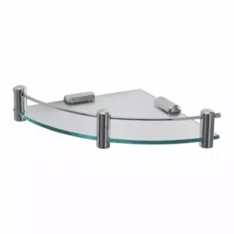 PLUMBER 250 mm (10 inch) Toughened Glass Corner Glass Shelf, U-0922-image-62