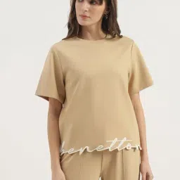 United Colors Of Benetton Beige Regular Fit T-Shirt-picture-19