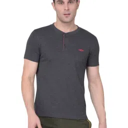 Force NXT Black Cotton Regular Fit Sports T-Shirt-image-15