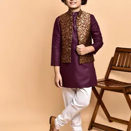 PRINTCULTR Boys Regular Kurta with Pyjamas image 1