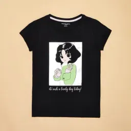 Pantaloons Junior Black T-Shirt-picture-34