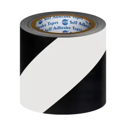VCR 18 m x 120 mm Waterproof PVC Black & White Floor Marking Tape, 12 Rolls Per Pack-image-43