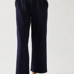 FEMMELLA Navy Blue Relaxed Fit Solid Trousers-image-23
