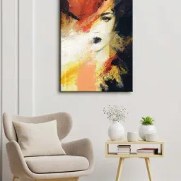 999store Brown & Black Abstract Lady Wall Canvas Painting For Living Room-15