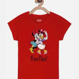Mickey & Friends Printed Tshirt For Kids Girls-image-80