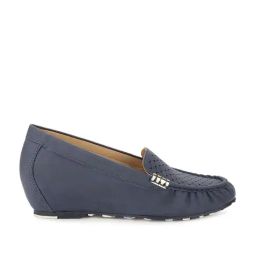 Bata Women's Blue Wedge Loafers-image-56