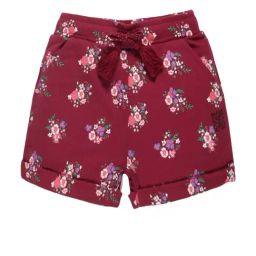 Plum Tree Kids Maroon Cotton Floral Print Shorts-picture-3