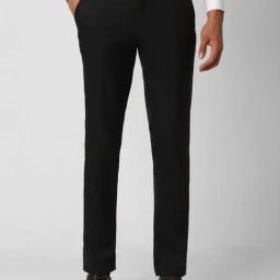 V Dot Black Slim Fit Trousers-picture-20