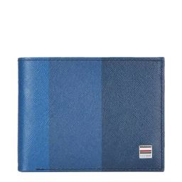 Tommy Hilfiger Dwayne Blue Color Block Bi-Fold Wallet for Men-image-43