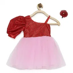Many Frocks Kids Pink Embellished Dress-image-36