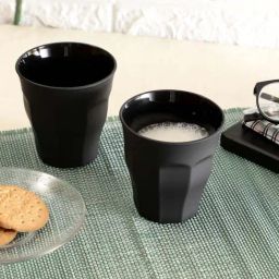 Duralex 'Picardie' Black Glass 24 cm Tumbler (0.25 L) - Set of 6-8