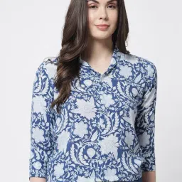 Trend Arrest Blue Printed Shirt-image-20