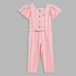 Elle Kids Red & White Striped Jumpsuit-picture-3