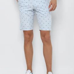 Allen Solly Sky Blue Slim Fit Shorts-image-127