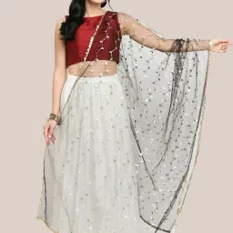 Dupatta Bazaar Black Embellished Dupatta-image-97