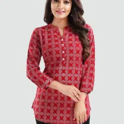 Saree Swarg Red Printed Tunic-picture-12