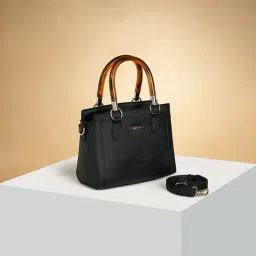 Forever Glam by Pantaloons PU Black Women Handbag-image-1