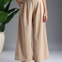Zastraa Beige Casual Trousers-picture-0