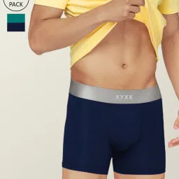 XYXX Navigate & Black Iris Regular Fit Trunks - Pack Of 2 image 1