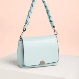 Forever Glam by Pantaloons Leather Blue Women Handbag-picture-45