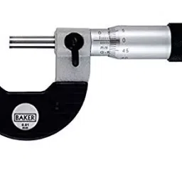 Baker MMC25-ND Range 0-25 mm Disc Type Non-Rotating Hardened Steel measuring Face Micrometer-4
