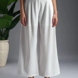 Zastraa White Casual Trousers-picture-44