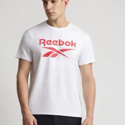 Reebok White Regular Fit Printed T-Shirt-image-94