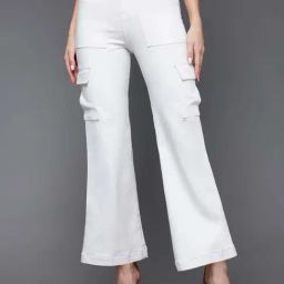 Miss Chase White High Rise Cargo Pants-image-72