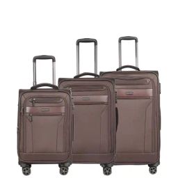 Nasher Miles Berlin Expander Soft-Sided Polyester  Set of 3 Brown Trolley Bags (55, 65 & 75 cm)-8