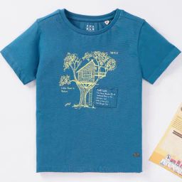 Ed-a-Mamma Kids Blue Cotton Printed T-Shirt-picture-21