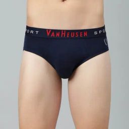 Van Heusen Sport Regular Fit Plush Back Elasticized Waistband Ultra Soft Solid Briefs - Dark Navy-picture-10
