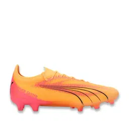 Puma Unisex Sun Stream, Black & Sunset Glow ULTRA ULTIMATE FG/AG Football Shoes-image-14