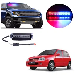 Cartronics 8 LED Red Blue Police Flasher Light for Maruti Suzuki Zen-image-103