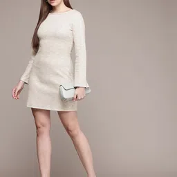 French Connection Flared Sleeves Sheath Mini Dress-image-36