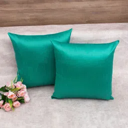 RoyalDeco Green Set of 2 Square Cushion Covers-8