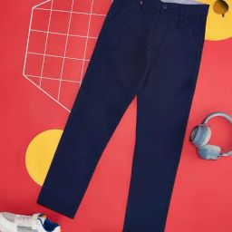 Pantaloons Junior Kids Estate Navy Regular Fit Trousers-image-31