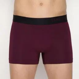 Van Heusen Regular Fit 4 Way Stretch Body Defining Fit Solid Trunks - Deep Purple-picture-10