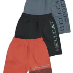 HELLCAT Kids Multicolor Printed Shorts (Pack Of 3)-image-59