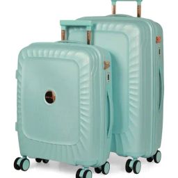 Romeing Sicily Blue Textured Hard Case Medium Trolley Bag Set of 2 - 55 & 65 cms-3