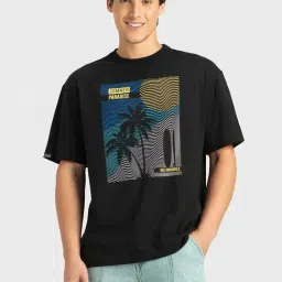 Jockey Black Regular Fit Graphic T-Shirt-picture-25