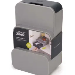 Joseph Joseph Grey Polypropylene 3-Tier Shelf Organizer With Drawer For Cabinet image 3