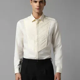 Louis Philippe Beige Cotton Slim Fit Shirt-picture-16