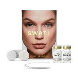 Swati Cosmetics Coloured Contact Lenses - Pearl (6 Months, Power -3)-image-71