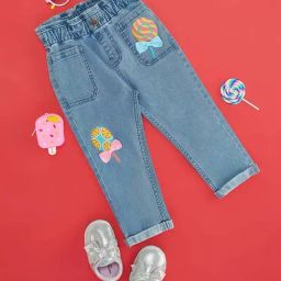 Pantaloons Baby Kids Aster Blue Cotton Printed Jeans-image-98