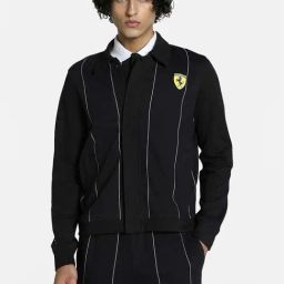 Puma Black Regular Fit Striped Sports Jacket-image-39