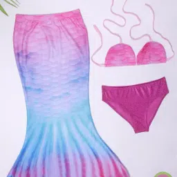 Bubble Berry Girls Multicolor Printed Swimsuit-picture-5