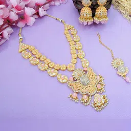 VATSALYA creation Gold-Plated Artificial Stones Alloy Jewellery Set-image-69