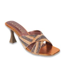 Catwalk Women's Orange Cross Strap Stilettos-picture-14