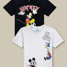 Kidsville Black & White Printed T-Shirt-image-78